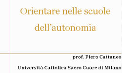 Orientare nelle scuole dell'autonomia